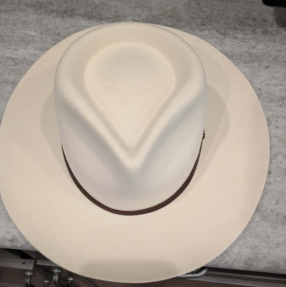 Will + Bear Size S Cooper Hat Bone White Color Fedora Hat Wool New